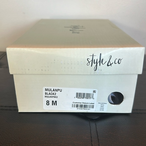 Style & Co Black Mulan Wedges 8M - Picture 6 of 6